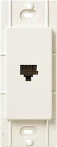 Lutron SC-PJ-BI Satin Colors Phone Jack, Biscuit