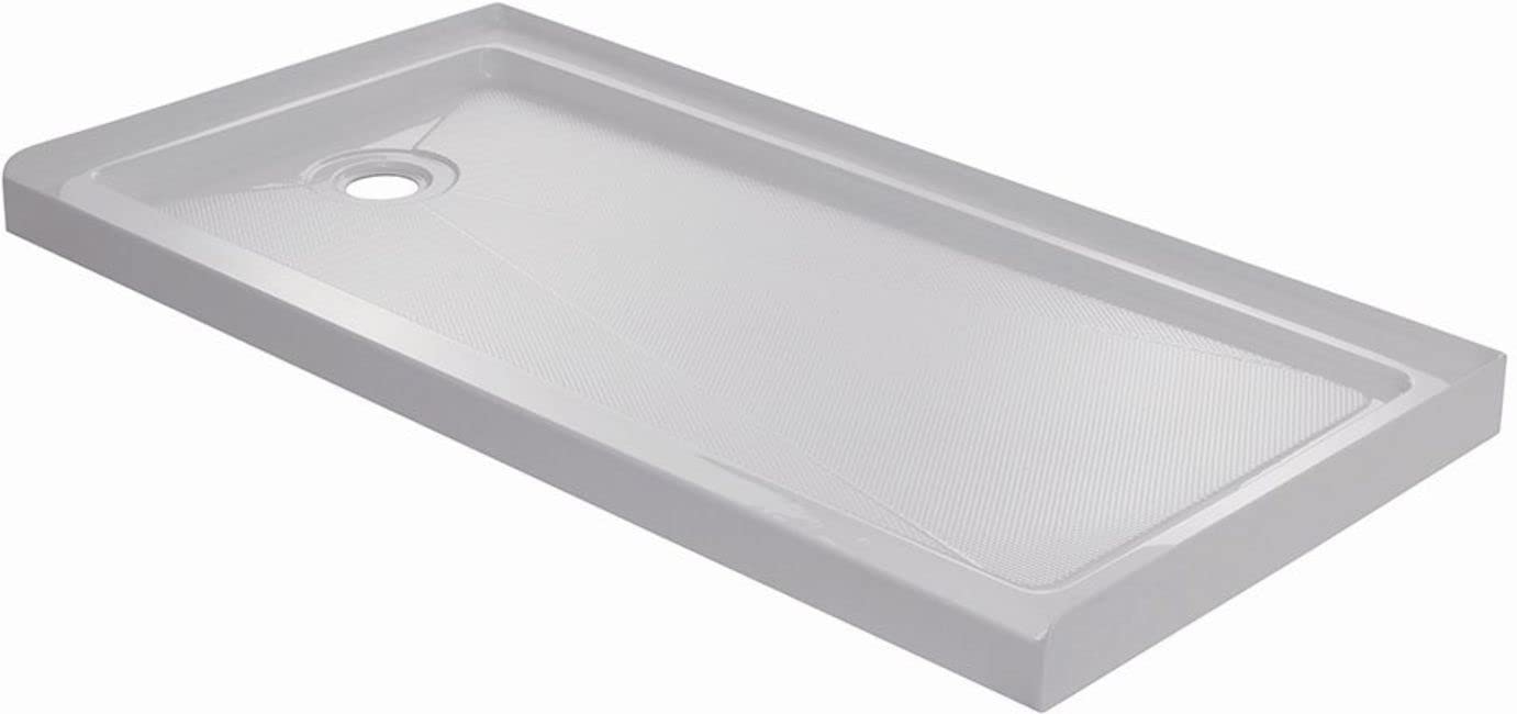 PROFLO PFSBA6030L Hammond 60" x 30" Rectangular Shower Base with Single Threshold and Left Drain - White
