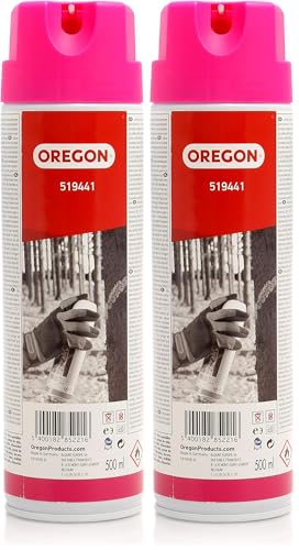 Oregon - Spray de Marquage Forestier Rose Fluorescent, Bouteille de 500 ml, Dure jusqu'à 2 ans, Séchage Rapide (519441) (Lot de 2)