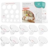 10 Stück Flansch-Einsätze 13/15/17/19/21mm, kompatibel mit Momcozy M5 S9Pro/S12 Pro/Medela/KISSBOBO, Stillen Zubehör für elektrische Milchpumpen, kann den 24mm Kanal auf andere Größen reduzieren