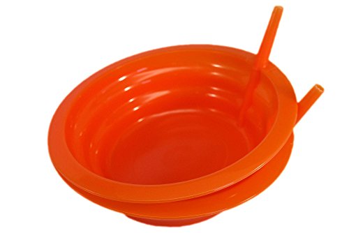 GOOD LIVING Set of 2 Sip-A-Bowl Cereal Bowls With Built-In Straw Colors Vary 1-pack