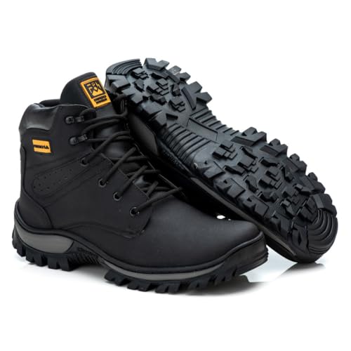 Coturno Masculino Bota Adventure com Cadarço Confortável Resistente Estilo Motoqueiro (Preto, BR, Adulto, Numérico, 41) Coturno Masculino Bota Adventure com Cadarço Confortável Resistente Estilo Motoqueiro (Preto, BR, Adulto, Numérico, 41)