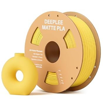DEEPLEE Matte PLA Filament 1.75mm 1kg Sunshine Yellow