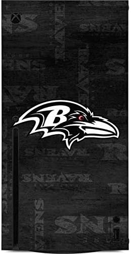 Skinit Decal Gaming Skin Compatible with Xbox Series X Console - Officially Licensed NFL Baltimore Ravens Black & White Design