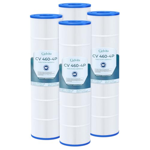 Cielvita CV460 4 oz Media Pool Filter Cartridge Replacement for Jandy CV460 CL460 for Pleatco PJAN115 for Unicel C-7468 for Filbur FC-0810 for A0558000 R0554600 NSF/ANSI 50 Certified 460 sq.ft
