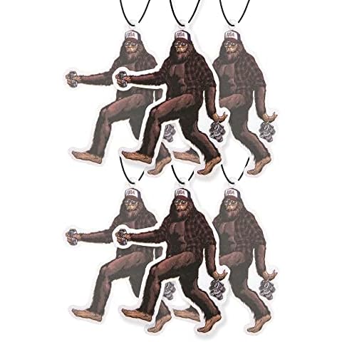 Sasquatch Car Air Freshener, Car Air Fresheners Scented With Essential Oils By Fresh Fresheners (6 Pack) Cover