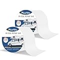 MuzeFansi RV Sealant Tape 4 Inch X 50 Foot 2Pack, UV & Weatherproof White RV Roof Tape, Waterproof Flex Seal Tape Sealant Roofing Tape for Camper Truck Stop Roof Window Boat Sealing Leaks Repair