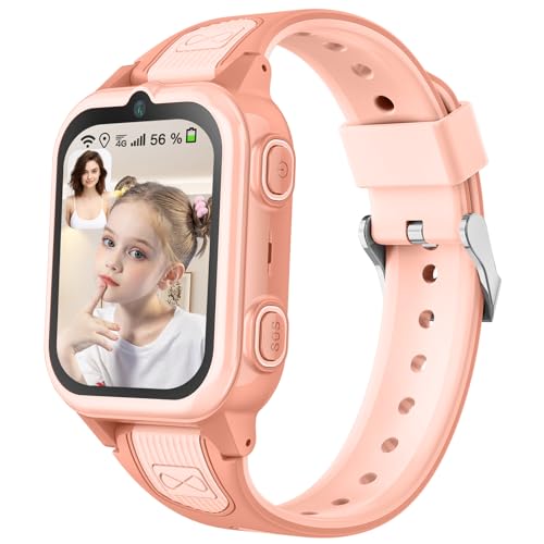 Montre Connectée Intelligente Enfant avec 4G WiFi GPS Téléphone Contrôle Parental Étanche Appels Vidéo SMS SOS Mode Cours Rejet Appels Inconnus Appareil...