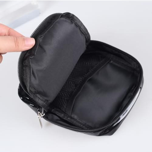 Sac de cuisse classique en polyuréthane noir avec finition imperméable durable