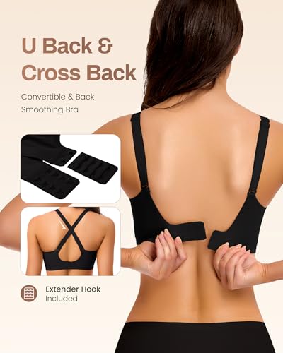 Image of Gailife Deep V Jelly Bras for Women No Underwire Wireless Seamless Push Up Bra Comfort Support Plunge Bralette Full Coverage