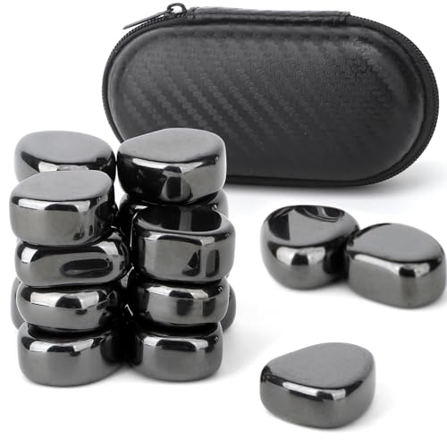 Image of Cool Fidget Toy Fridge Magnets Rocks,Science Kit Magnet DIY Alphabet Number, Magnetic Hematite Stones Gift, Magnet Ferrite Putty Desk Toy for Adults(24PCS)