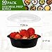Meal Prep Containers Reusable 32oz - Meal Prep Bowls with Lids 50 Pack, Round Food Prep Bowls for Takeout, Disposable To Go Food Containers, Stackable, Leakproof, BPA-Free, Microwave/Freezer Safe