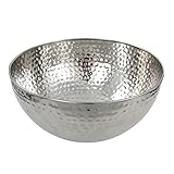 Farbe: Silber DRULINE Dekoschale Obstschale Alu Schale aus Aluminium (Hochglanzsilber) Ø ca. 25 cm x 9,5 cm