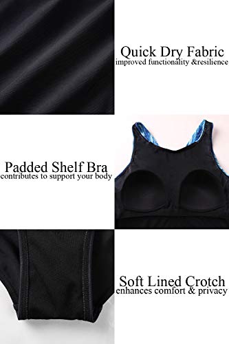 beautyin Women's One Piece Athletic Racerback Swimsuit Slimming Bathing Suit