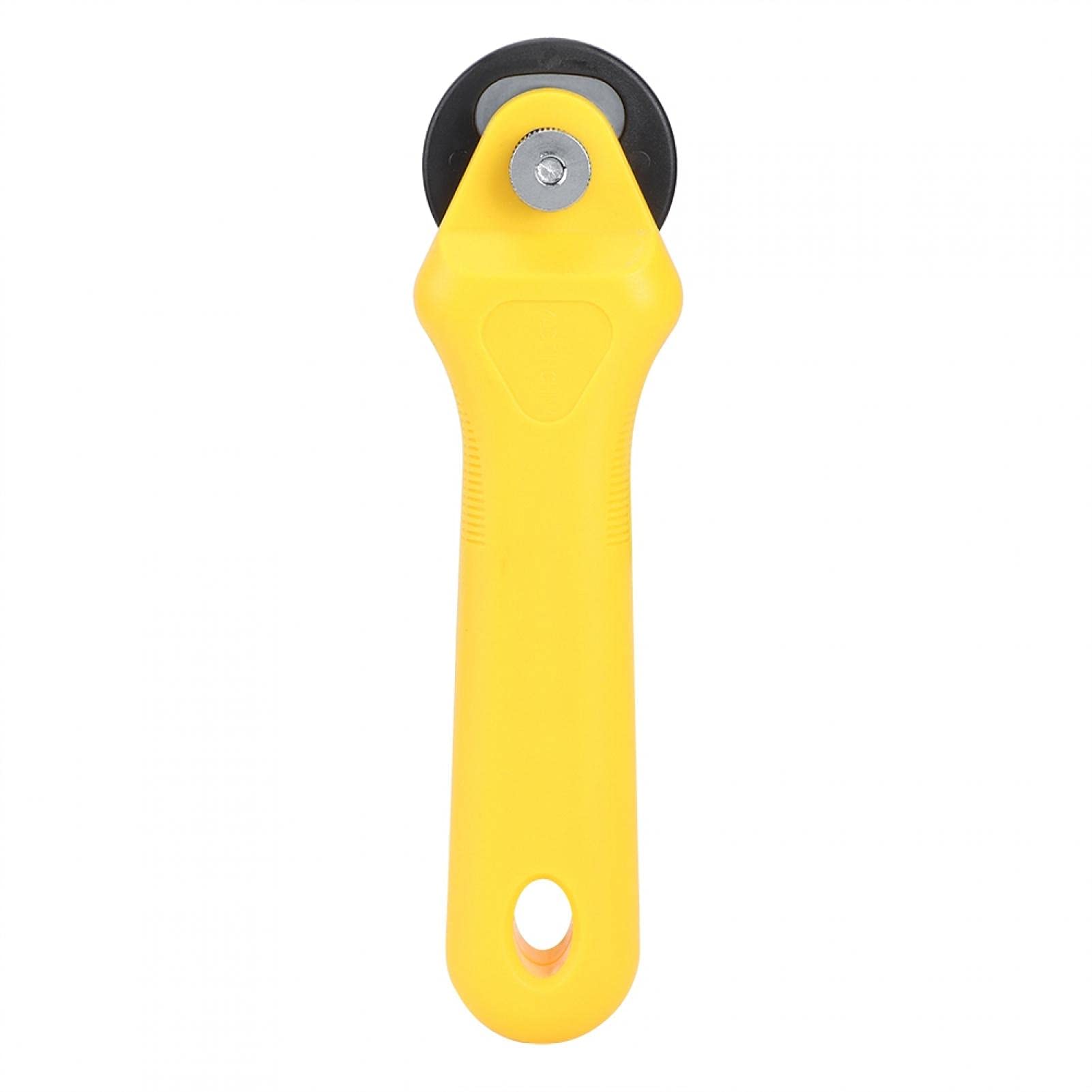 Hand-Held Patchwork Roller Wheel 45mm Round Cutter Knife Cloth Knife Round Hob Fabric Cutter Sewing Quilting Cutter Tool (Yellow)