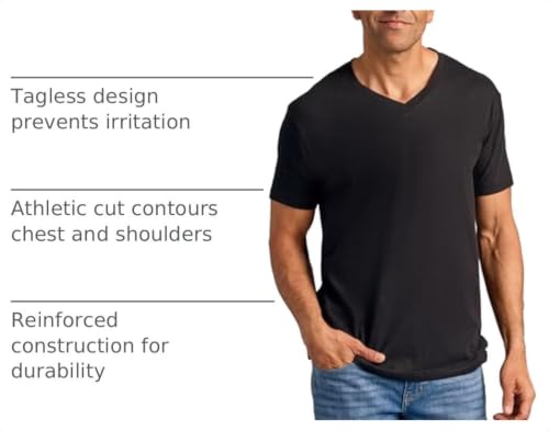 Image of True Classic Mens V Neck T Shirts - V-Neck Tees