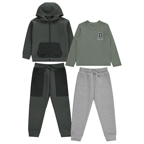 Image of STITCH & STONE Boys 4 Pack Wardrobe Outfit Stylish and Comfortable Clothes for Boys
