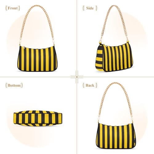 Bolso Tote Clutch con cadenas removibles y cierre con cremallera miniatura 4