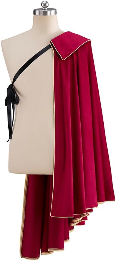 Tudor Half Shoulder Cape Medieval Renaissance Noble Costume Men Tudor King Ren Faire Shawl Cape Cloak