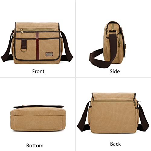 Canvas Messenger Bag Satchel Bag Crossbody Bag Shoulder Bag 14inch With Water Pocket3