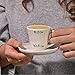 Imagen de Cosumy Juego de 6 Tazas Cafe Espresso Blancas con Platos