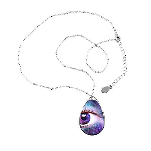 Œil spirale nébuleuse collier larme pour look original