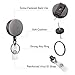 FORSUN 4 Pcs Heavy Duty Retractable Badge Holder Reel, Metal ID Badge Holder with Belt Clip Key Ring forI ID Card Keychain All Metal Casing, Reinforced Id Strap, Steel Wire Cord Reel 27.5