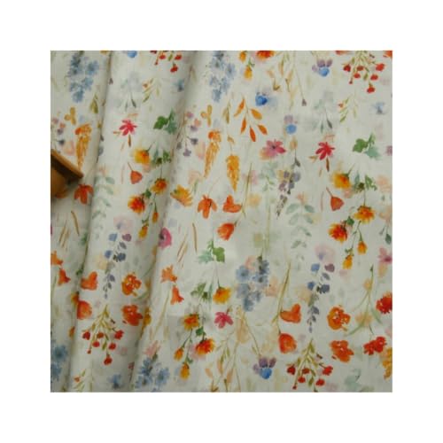 Tissu imprimé floral en coton fin pour coudre votre robe d'été fluide et romantique DIY