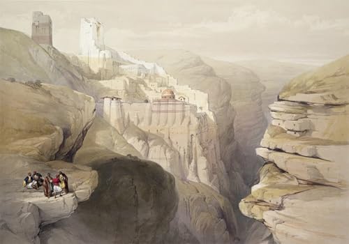 Lienzo Convento di San Saba David Roberts pintura clásica rectangular 60x90cm