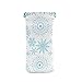 susiyo Abstract Christmas Snowflakes Glasses Case Portable Microfiber PU Leather Soft Sunglasses Bag Eyeglasses Pouch Holder Squeeze Top for Women Men