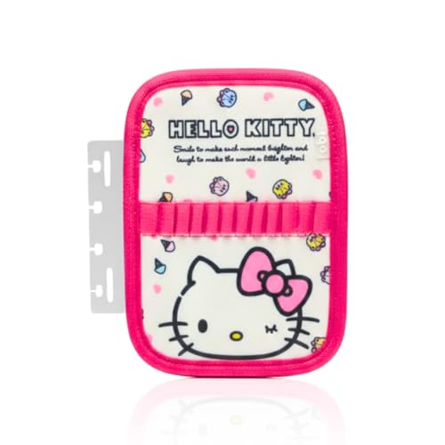 Divisória Acessório para Estojo Disco Ring com Elástico P/ 24 Canetas Hello Kitty Rosa | OBI
