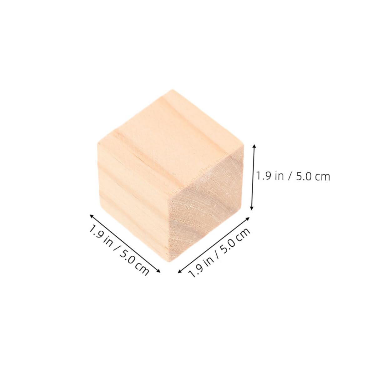 20 Stück Holzklötze Naturbelassene Quadratische Bauklötze Bausteine Montessori Stapelspielzeug Kreative DIY Holz Würfel für Vorschule und Bastelprojekte