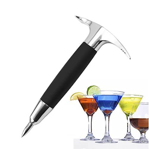 Stainless Steel Ice Pick, Dual-Purpose Ice Hammer Ice Chisel, Japanese Ice Crushing Tool for Home, Kitchen, Bartender, Bar, Cocktail, Ice Crusher, Black - Image 3