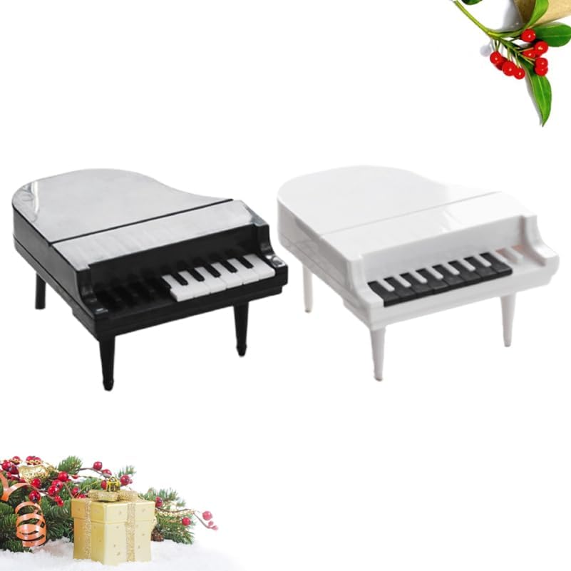 Unomor Set of 2 Piano Shape Plastic Dessert Forks Assorted Color