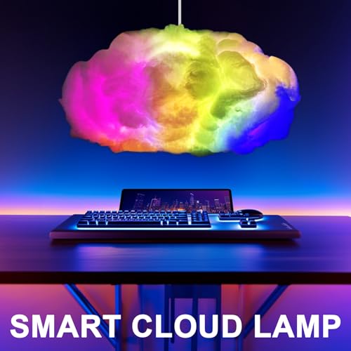 Lampe nuage décorative de dessin animé avec intensité lumineuse modulable LED - 2
