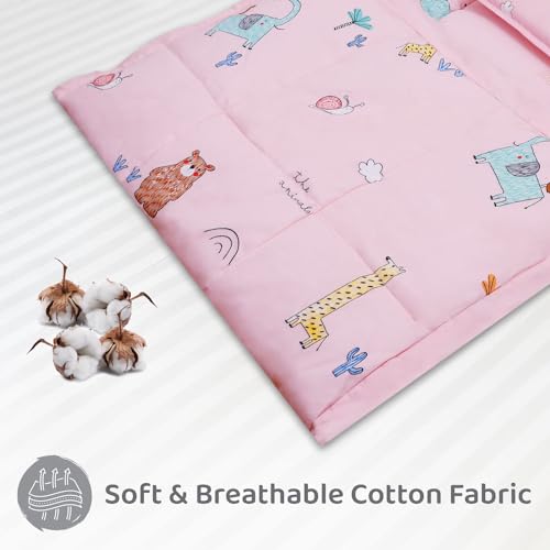 Image of R for Rabbit Snuggy Cozy Baby Bedding Set, 100% Cotton Portable Mattress Set for Newborn, Travel-Friendly Soft Toddler Bed 60x85 cm, Bed, Pillow & Blanket Set of 3 Pieces for 0-12 Months (Blush Pink)
