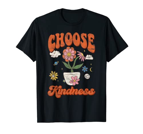 Choose Kindness Inspiración motivacional Groovy Retro Camiseta