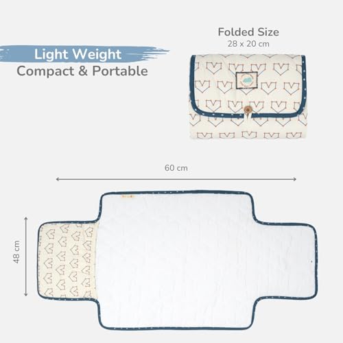 Image of Tidy Sleep Portable Diaper Changing Mat /Pad for Newborns & Infants Baby 0-24 Months Light Weight, Portable, Water Proof (Galactic Love)