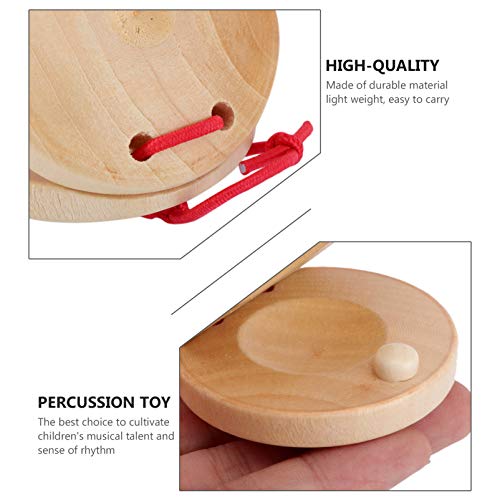 Balacoo 8 Pcs Wooden Finger Castanets Spanish Castanet Musical Instruments Rhythm Kids Toys For Baby Early Education Toy Party Favors Supplies Diy Craft #TOP1