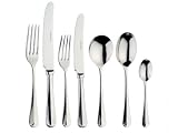 Arthur Price Rattail 42-Piece Cutlery Set, Stainless Steel, Service for 6, Silver