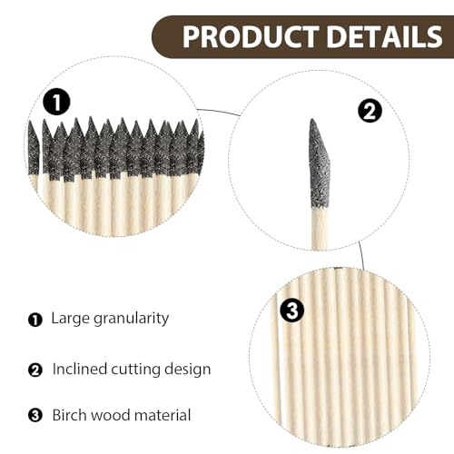 2 in 1 Schleifstab Set, 50PCS Schleifstäbchen Doppelendige Streichhölzer, Körnung 150/280, Schleifzweige Schrägschleifwerkzeug, für Modellbau Holzbearbeitung Nagelkunst