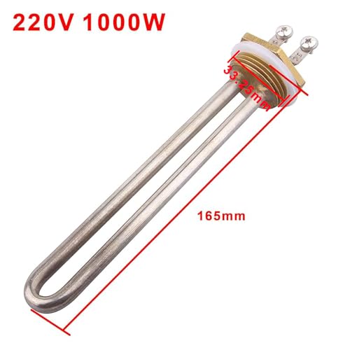 DERNORD 1000W Heizelement 220V Elektrische Brauwasserbereiter 1Inch 33.25mm DN25 BSP Gewinde Kupfer Flansch