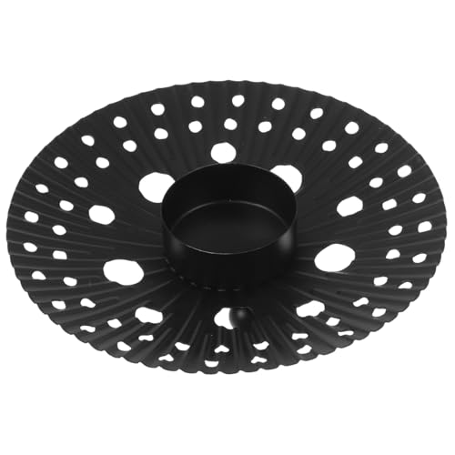 TOYANDONA Portavelas de Hierro Hueco con Diseño Redondo de Puntos Soporte Decorativo para Velas Tealight y Centro de Mesa Moderno para Hogar y Aromaterapia