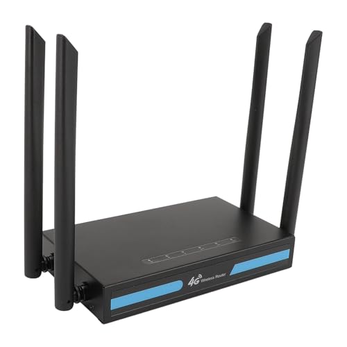 Router Inalámbrico 4G LTE CPE con Ranura para Tarjeta SIM, 300Mbps 32 Usuario con 4 Antenas Punto de Acceso Móvil Inalámbrico para Europa y Asia, Gran área de Cobertura, Admite