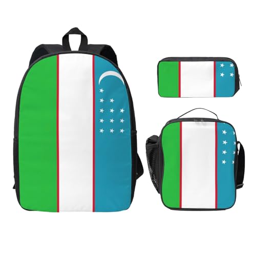 Sac à dos école léger République d'Ouzbékistan contre le désordre avec trousse et box