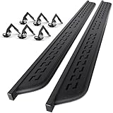 ROADGIVE Running Boards 6.5' Side Steps Compatible with 2009-2018 Dodge Ram 1500, 2010-2024 Ram 2500 3500, 2019-2024 1500 Classic Quad(Extended) Cab, Carbon Steel Step Rail