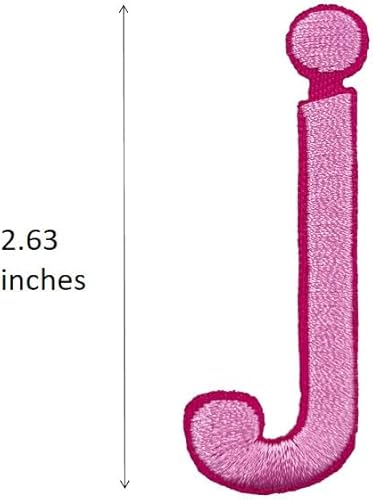 Miniatura 8 de Parches bordados con letras cursivas rosas para planchar con apliques para ropa, sombrero de vestir, vaqueros, letras del alfabeto de costura