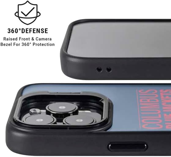 Skinit Kickstand Phone Case Compatible with iPhone 15 Pro Max - Officially Licensed NHL Columbus Blue Jackets Lineup Design