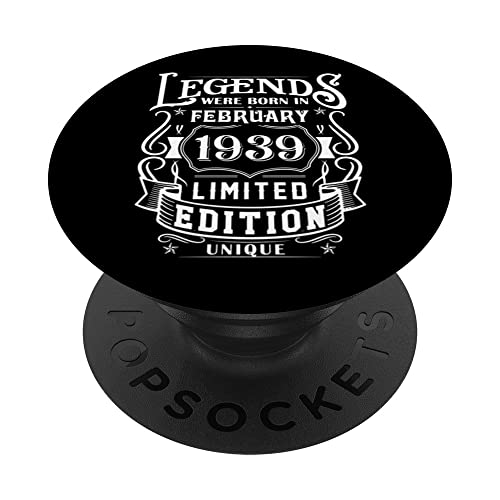 Cumpleaños Febrero 1939 Edición Limitada Regalo February PopSockets PopGrip Intercambiable
