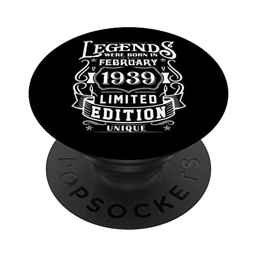 Cumpleaños Febrero 1939 Edición Limitada Regalo February PopSockets PopGrip Intercambiable